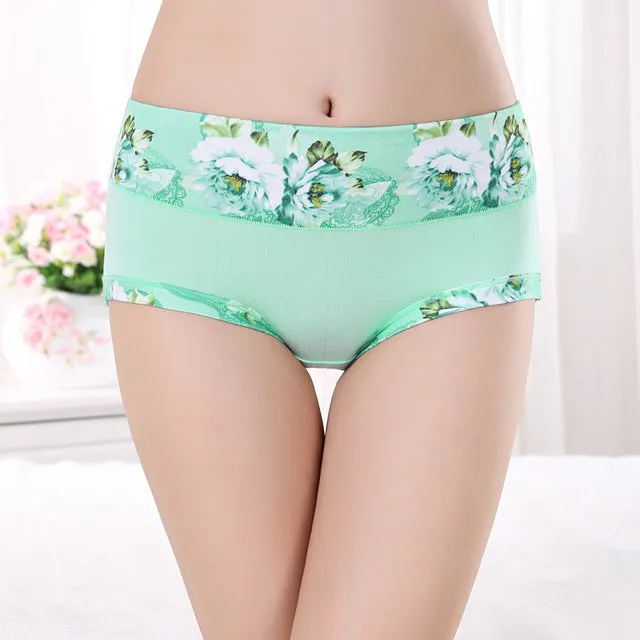 2016 New Underwear Women Floral Underwear Women's Panties Shorts Breifs Sexy Lingeries Female Panties Cotton Underwear For Women