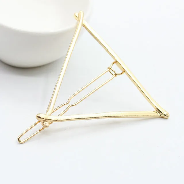 2017 New Hairpins Triangle Moon Hair Pin Jewelry Lip Round Hair Clip For Women Barrettes Head Accessories Bijoux De TeteHeadwear