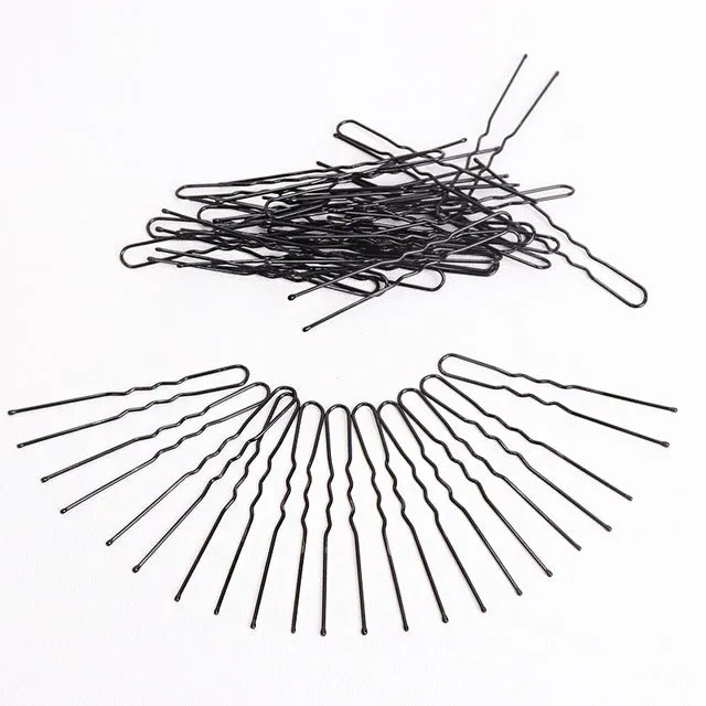 40PCS/Lot New Simple Black Hair Clip Womens Fashion 6CM Diy Updo Essential Products Girls Headband Hair Accessories