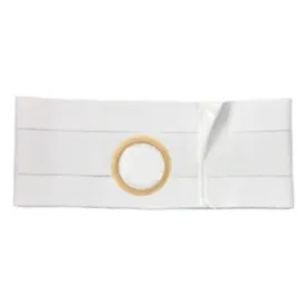 5" White, Regular Elastic, Flat Panel Belt, Medium, 3-1/4" Center Opening