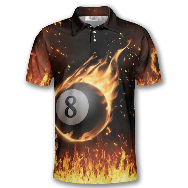 Billiards Pool Play So I Don’t Choke People Fire Billiard Shirts for Men Billiard Polo Shirt