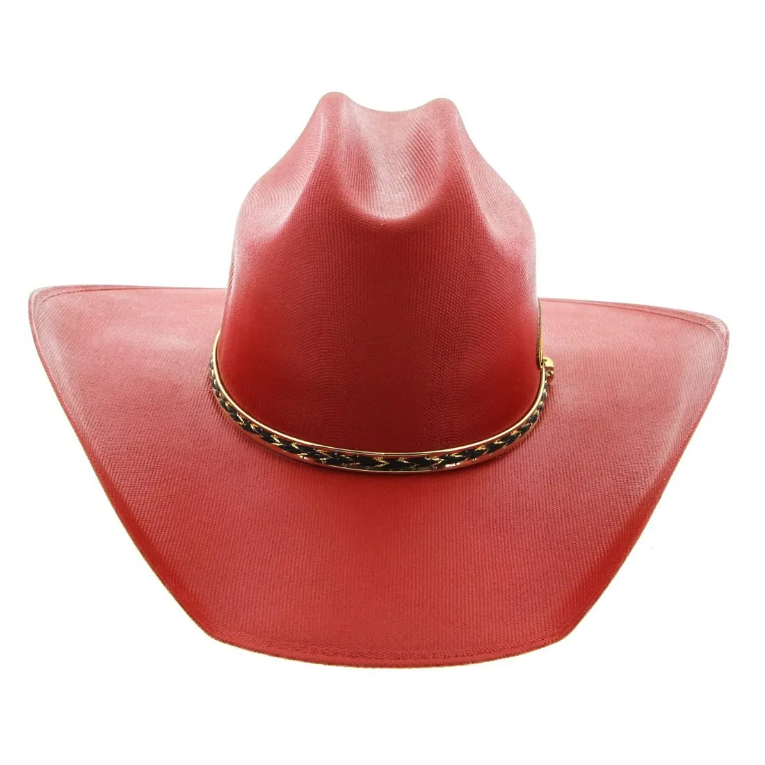 Brigalow Adults Coloured Straw Cheyenne Hat - Red