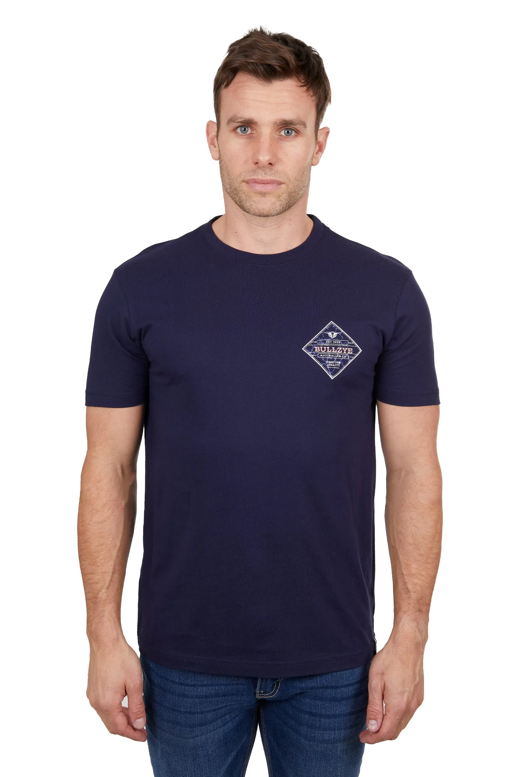 Bullzye Mens Tony S/S Tee - Navy - B4W1503359