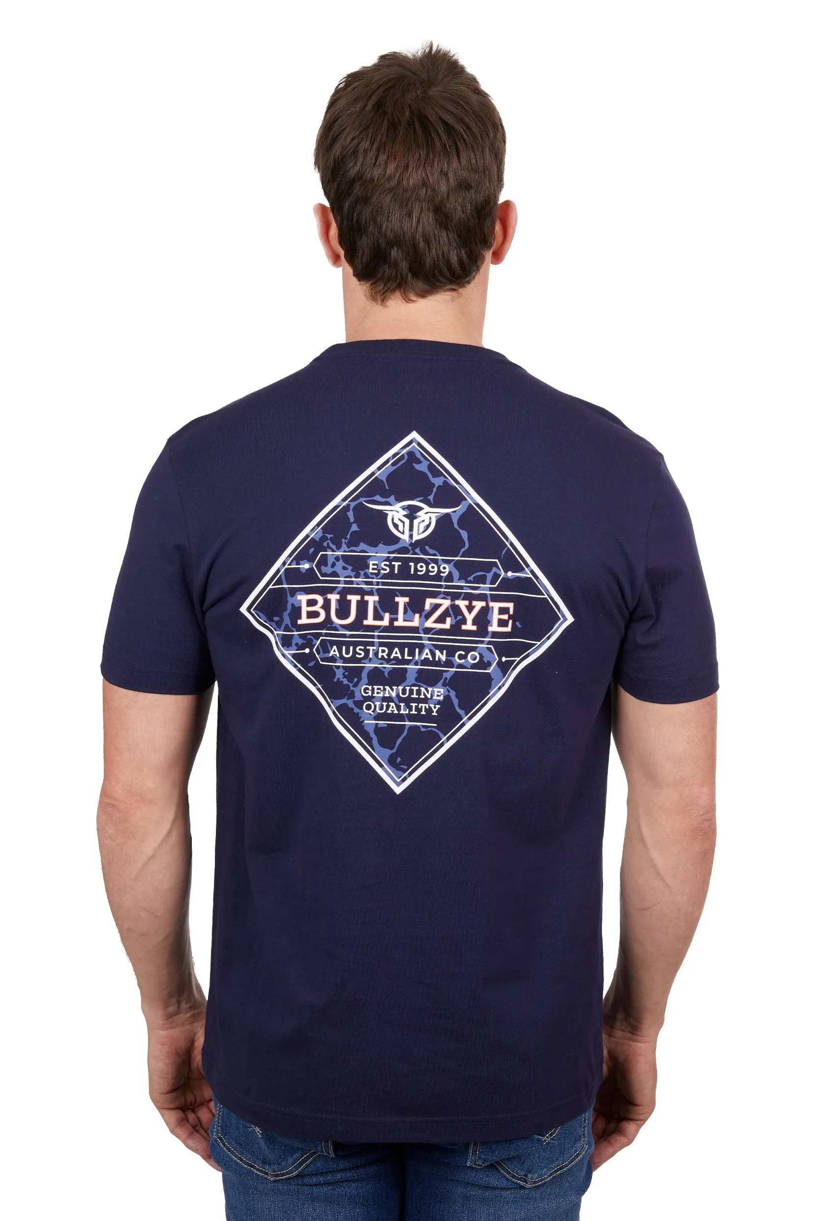 Bullzye Mens Tony S/S Tee - Navy - B4W1503359