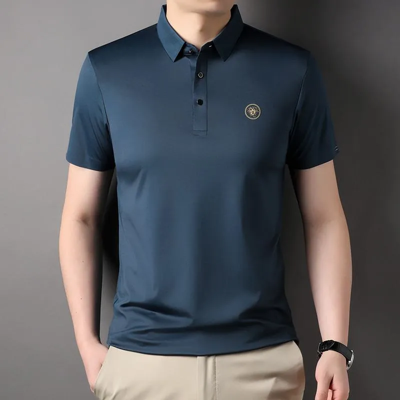 Business Premium Silky Casual Short Sleeve Polo Shirt