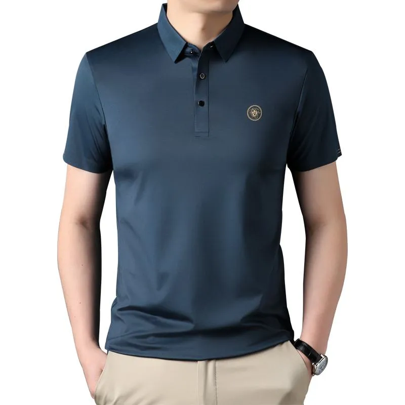 Business Premium Silky Casual Short Sleeve Polo Shirt