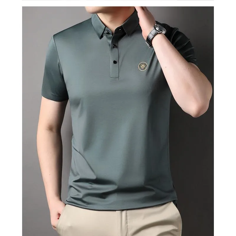 Business Premium Silky Casual Short Sleeve Polo Shirt