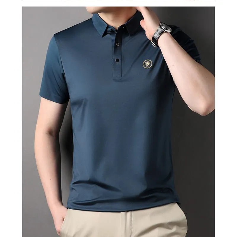 Business Premium Silky Casual Short Sleeve Polo Shirt