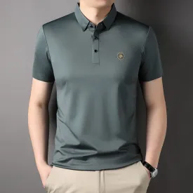 Business Premium Silky Casual Short Sleeve Polo Shirt