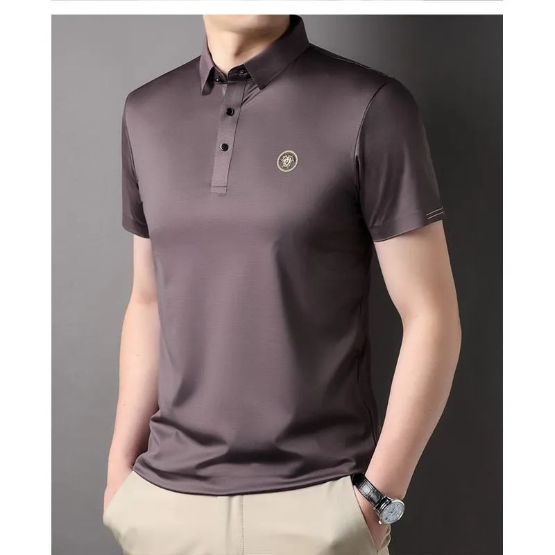 Business Premium Silky Casual Short Sleeve Polo Shirt