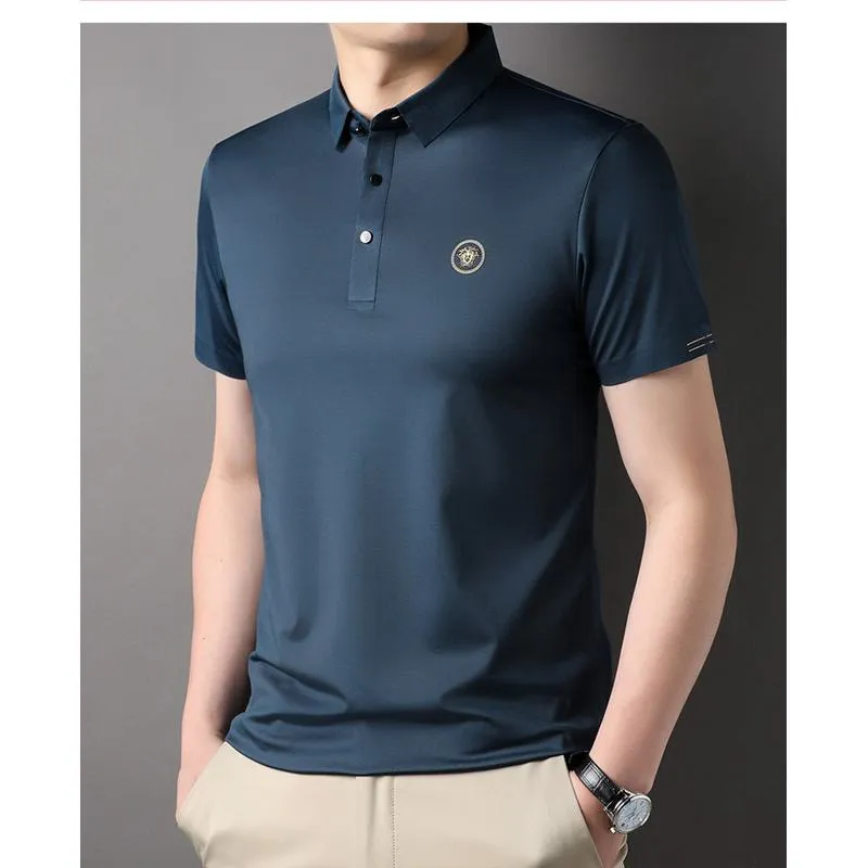 Business Premium Silky Casual Short Sleeve Polo Shirt