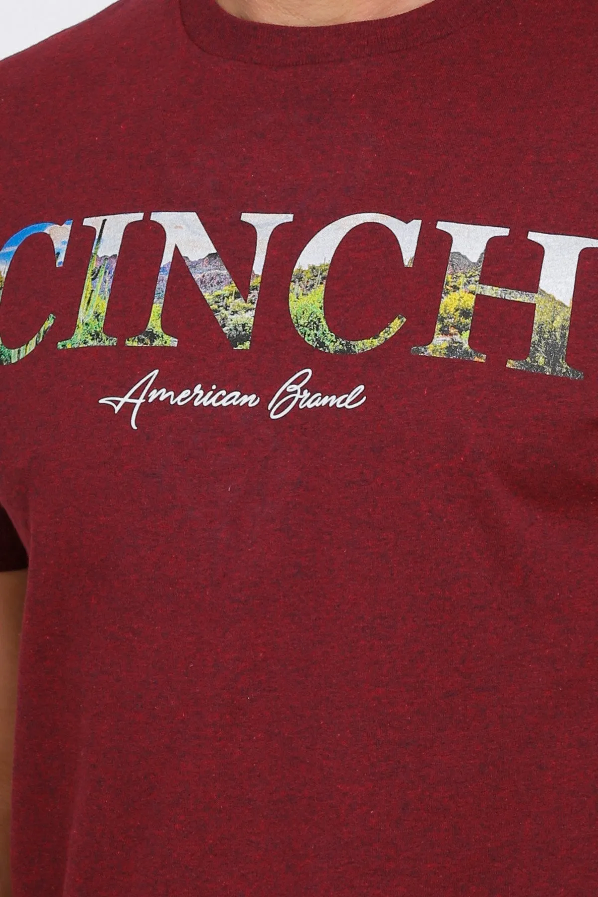 Cinch Mens Cranberry Logo T Shirt - MTT1690483