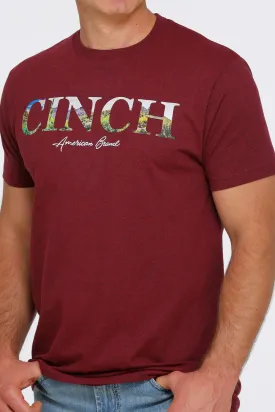 Cinch Mens Cranberry Logo T Shirt - MTT1690483