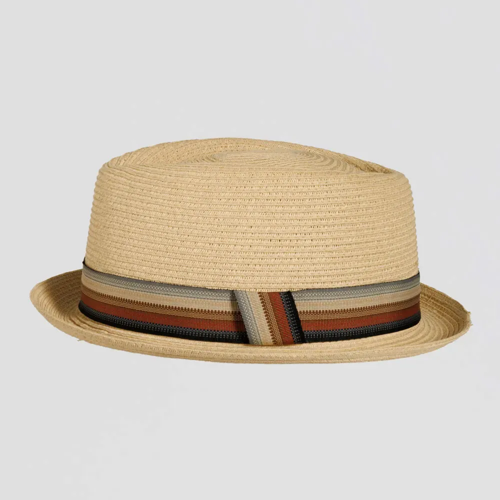 Cortez | Womens Paper Braid Straw Pork Pie Hat