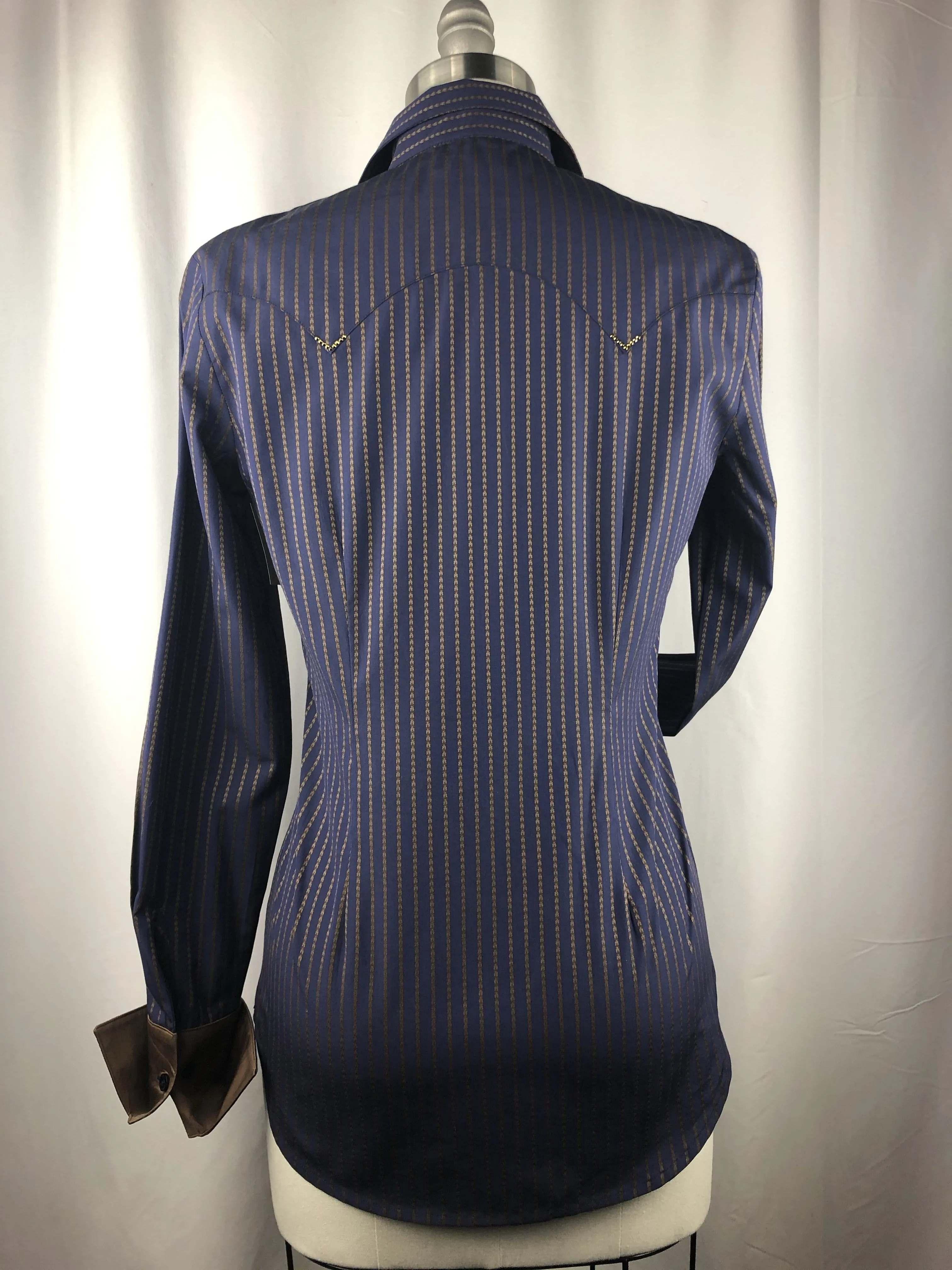 CR Classic Navy with Bronze Braid Italian Cotton - FINAL SALE