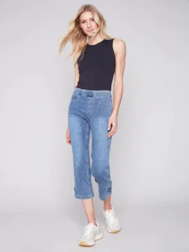 CROPPED JEAN WITH TAB DETAIL