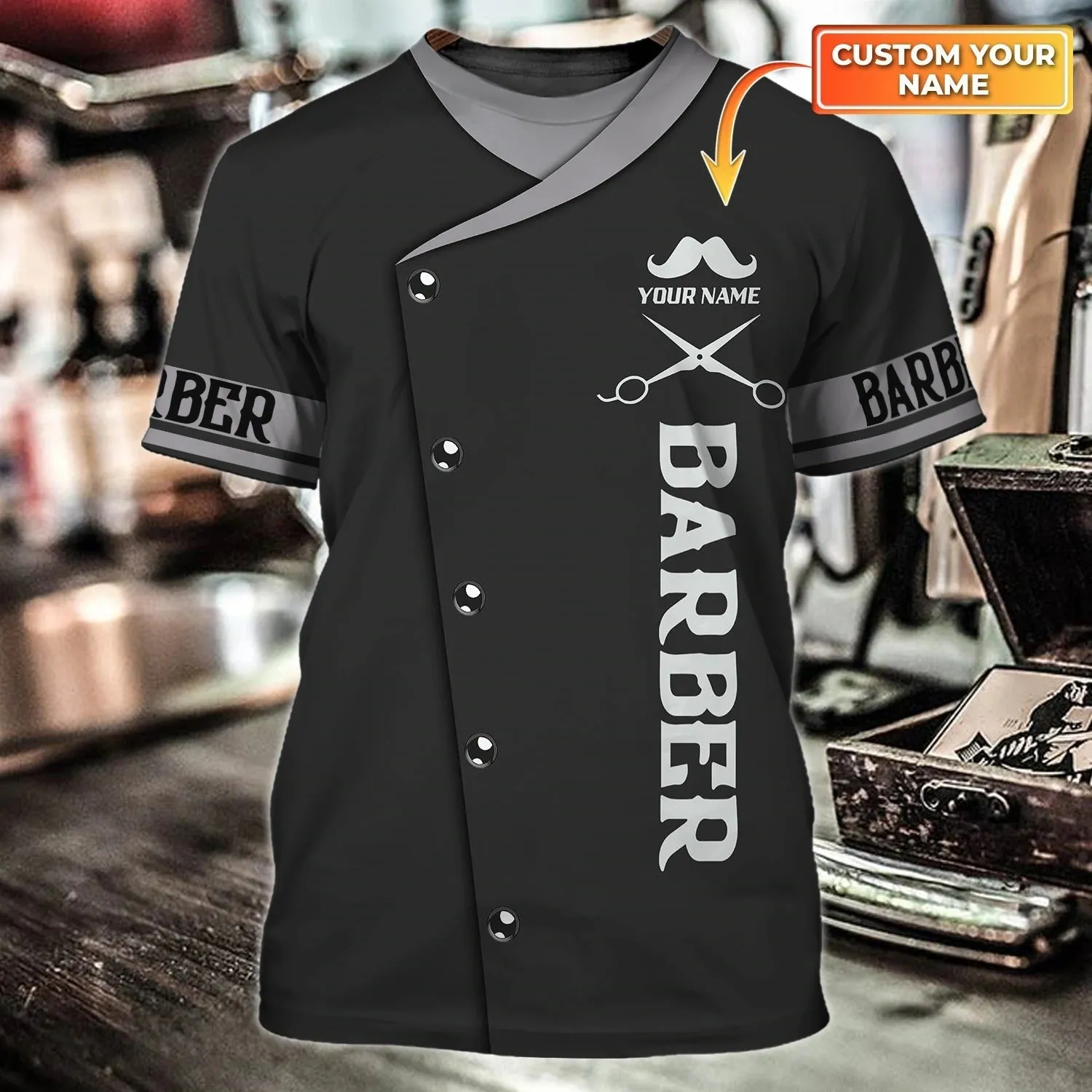 Custom With Name 3D T Shirt For A Barber, Barber Men Shirts, Barber 3D Tee Shirt For Him, Gift For Barber Friend