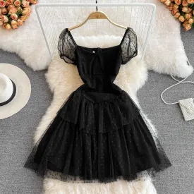 Cute tulle A line dress fashion dress    S502