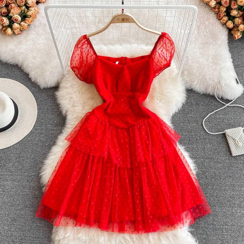 Cute tulle A line dress fashion dress    S502