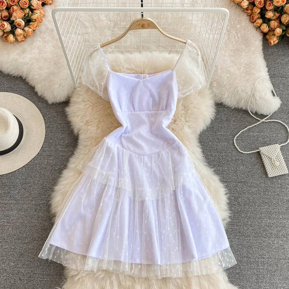 Cute tulle A line dress fashion dress    S502