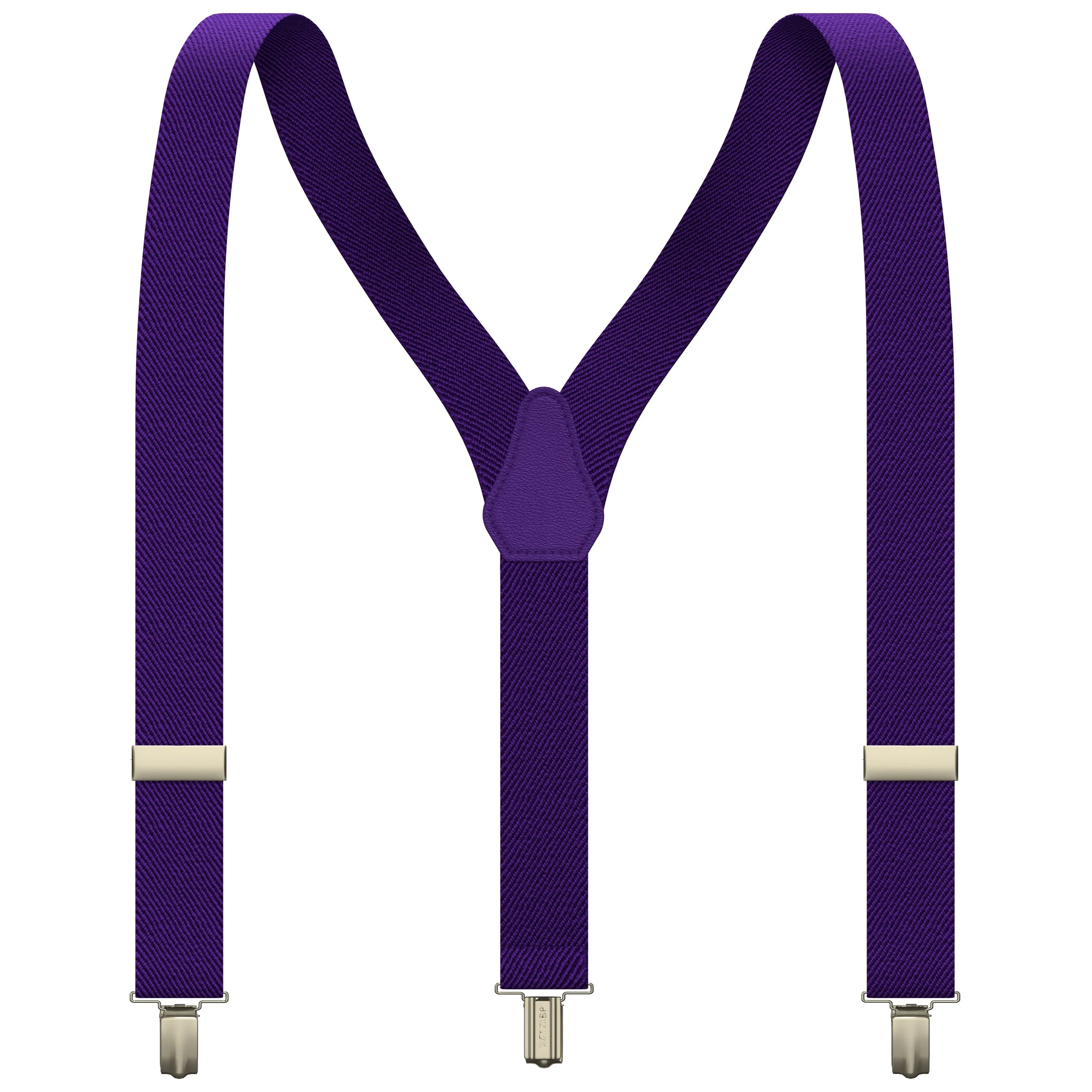 Dark Purple Slim Suspenders for Men & Women Boys & Girls Y-back Shape 1 inch wide