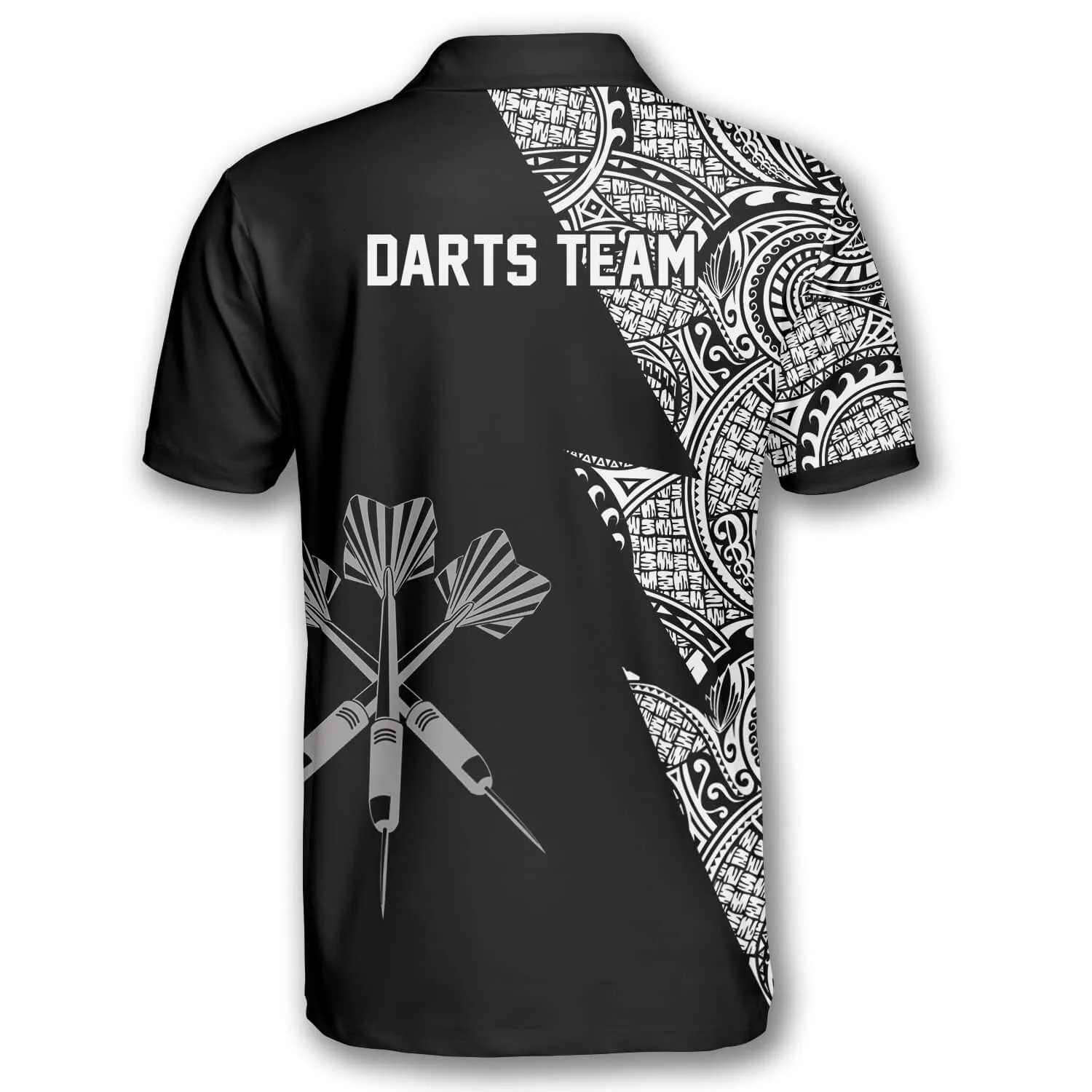 Dart Arrows Tribal Black White Custom Darts Shirts for Men, Gift for Birthday Dart Player