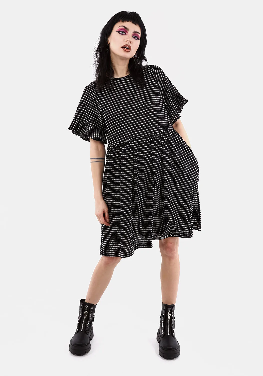 DECORUM MINI SKATER DRESS