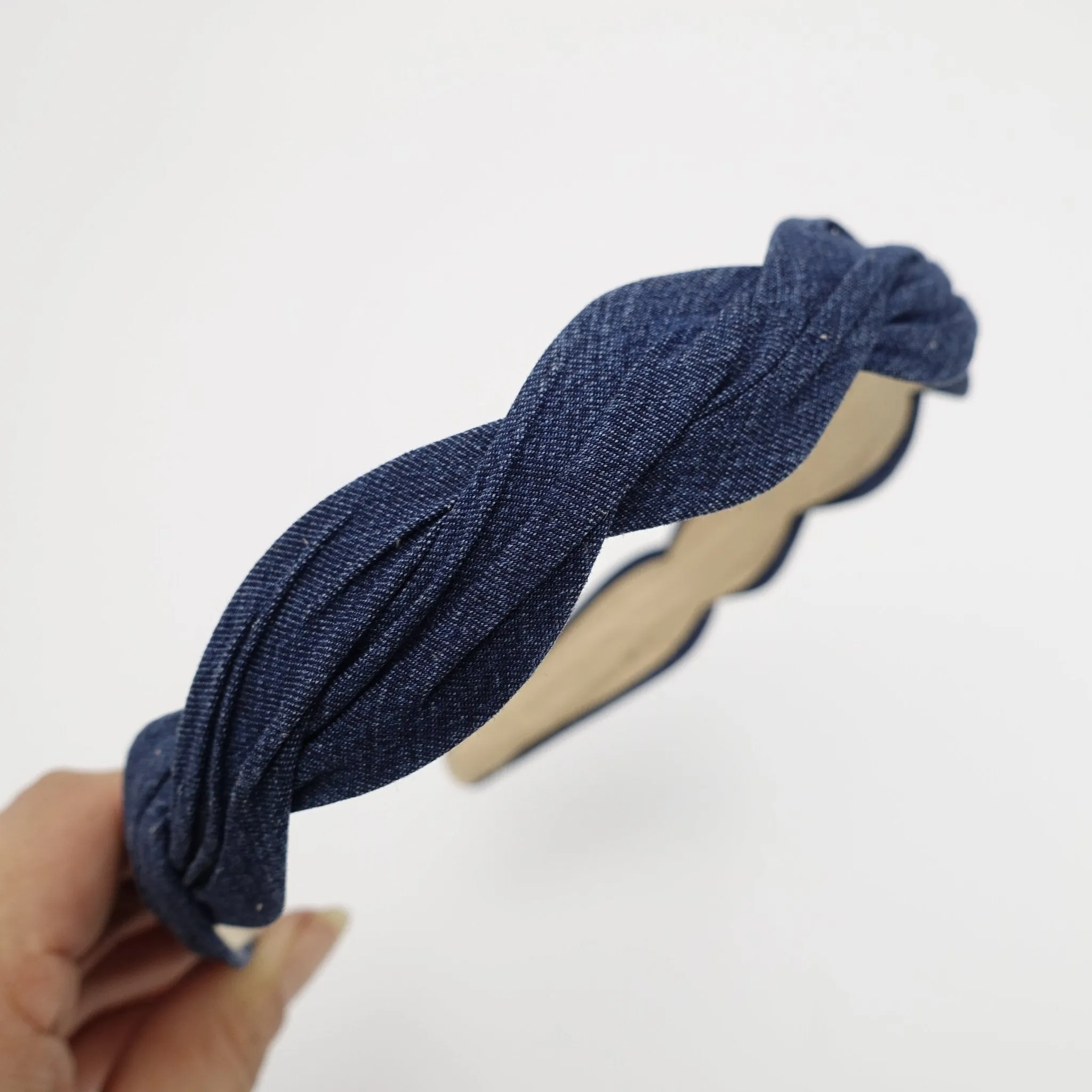 denim wave headband cotton hairband woman hair accessory