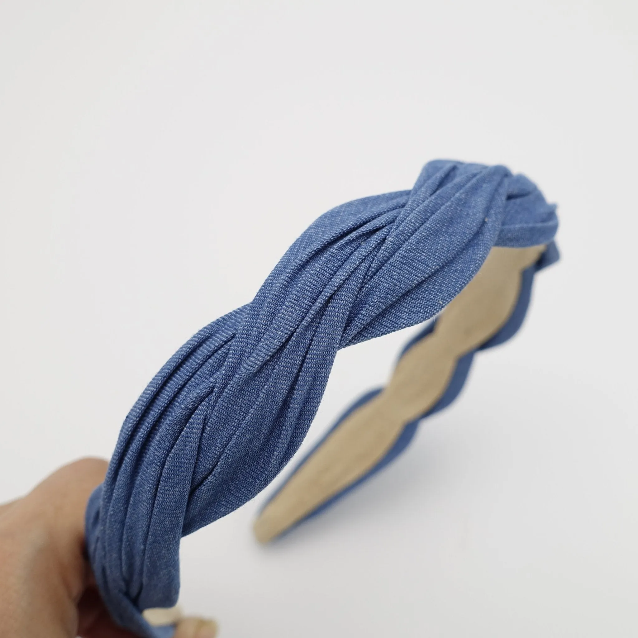 denim wave headband cotton hairband woman hair accessory