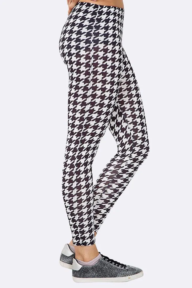 Dog Toth Print Full Length Leggings