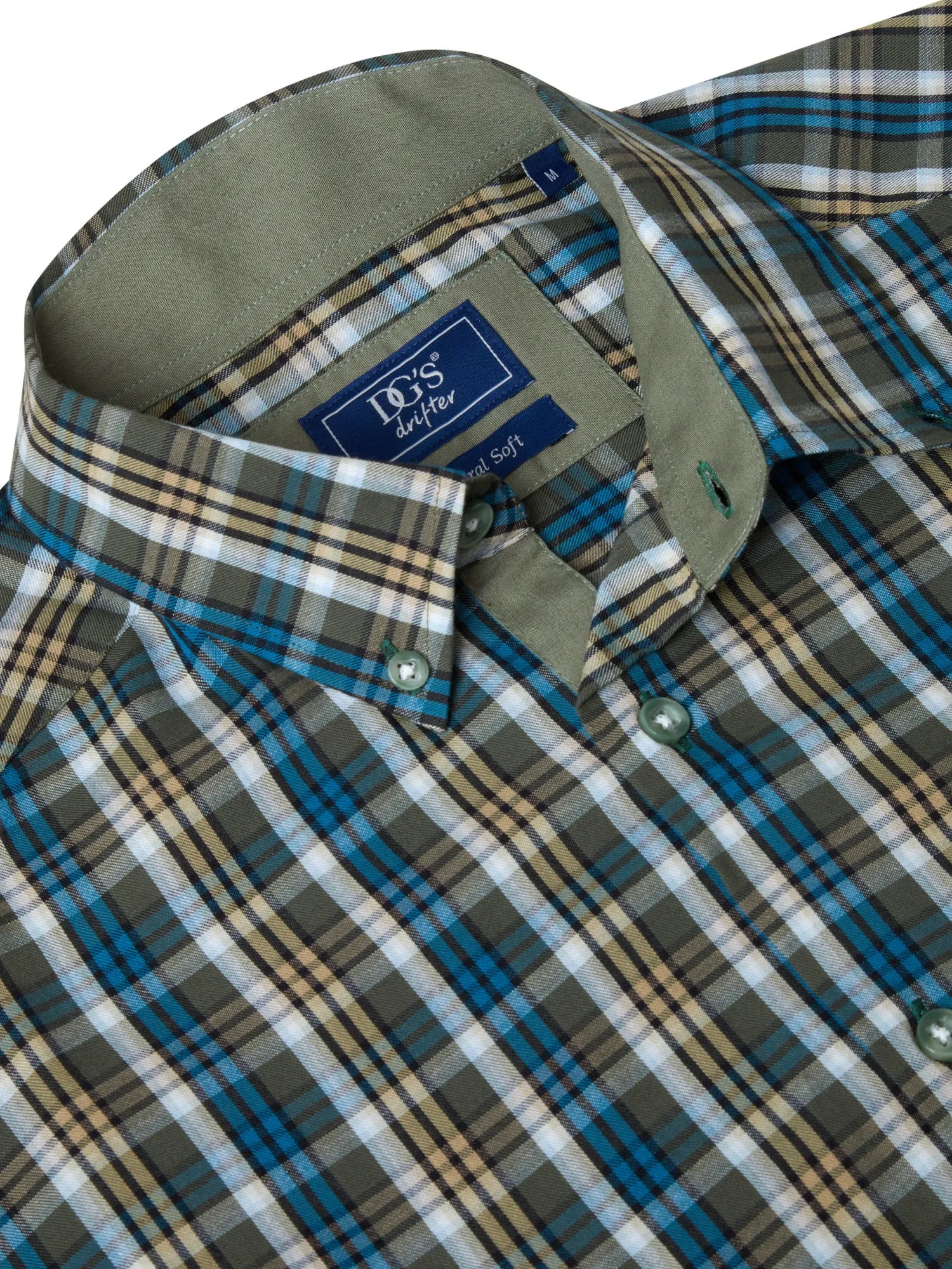 DRIFTER Green Check Long Sleeve Shirt