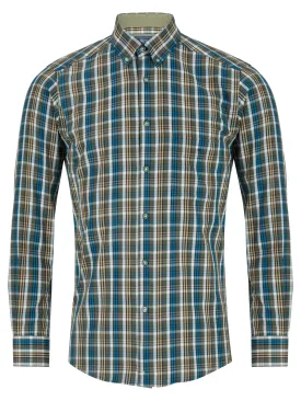 DRIFTER Green Check Long Sleeve Shirt