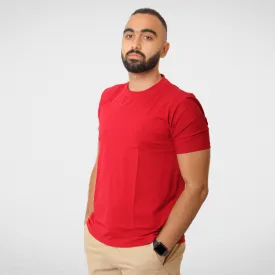 DUCHY Men "Basic" T-Shirt - Burgundy  (100% Cotton)