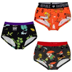 Enchanted Forest Orange, Plantastic, & Best Gnomies Briefs, 3-Pack - 2 Left Size 7-9 & 9-11 years