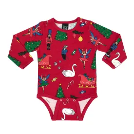 Fairytale Long Sleeve Onesie in Tango - 2 Left Size 6-9 & 9-12 months