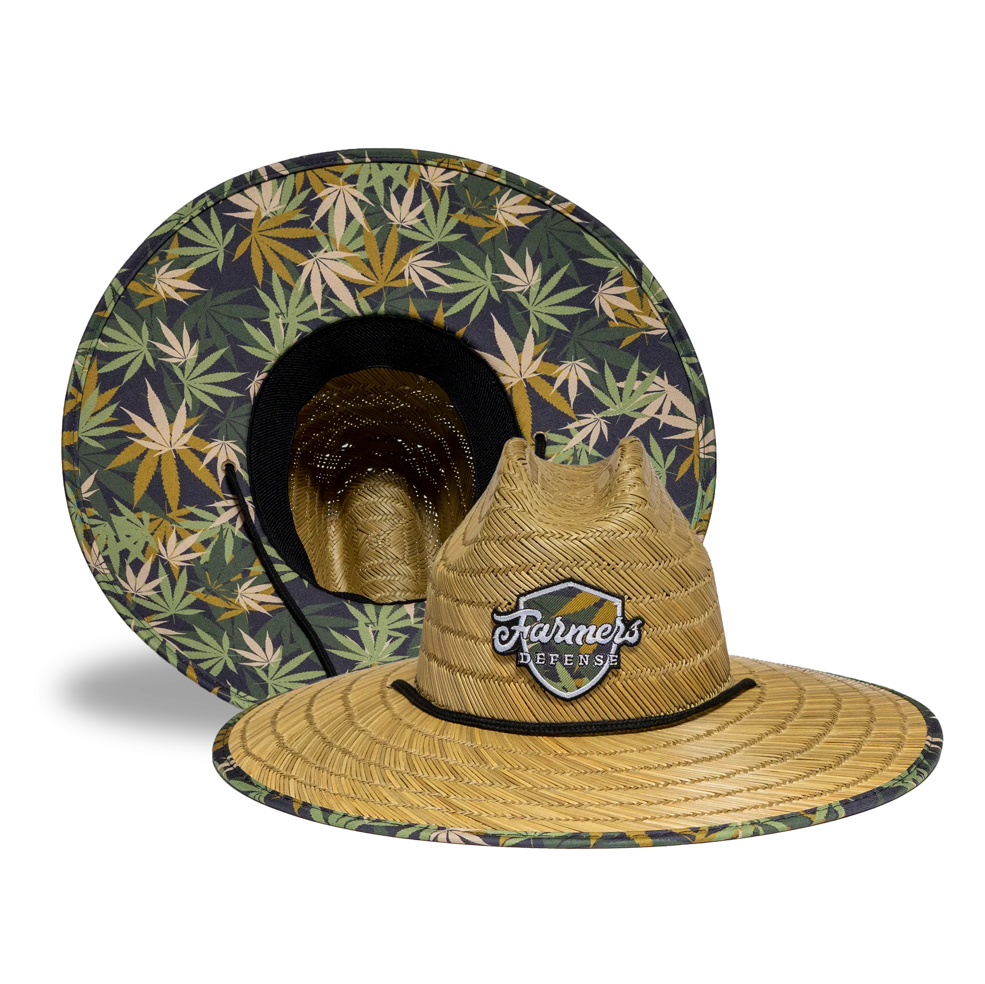 Farmers Defense Straw Hat - Leaf Camo