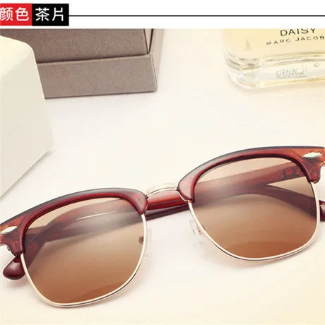 Fashion New Cat Eye Women Sunglasses With Vintage HD Lens Brand Designer Glasses Men Oculos de sol High Quality UV400