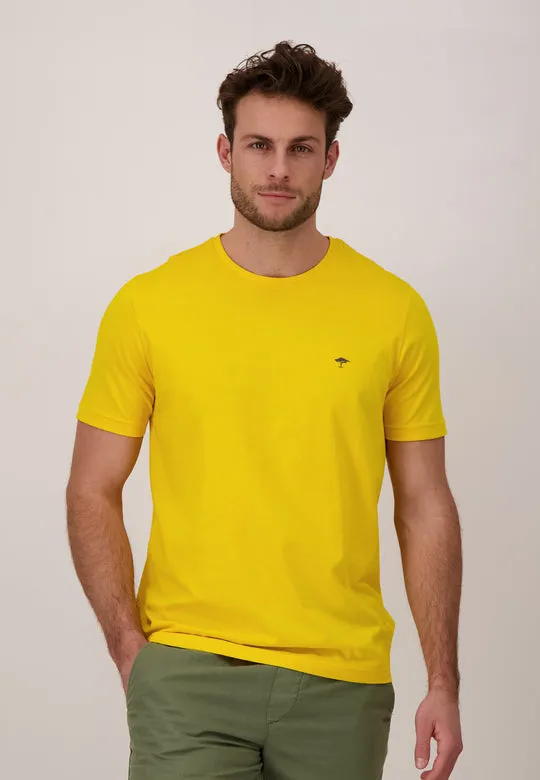 FYNCH HATTON Cotton Jersey T-Shit in Yellow