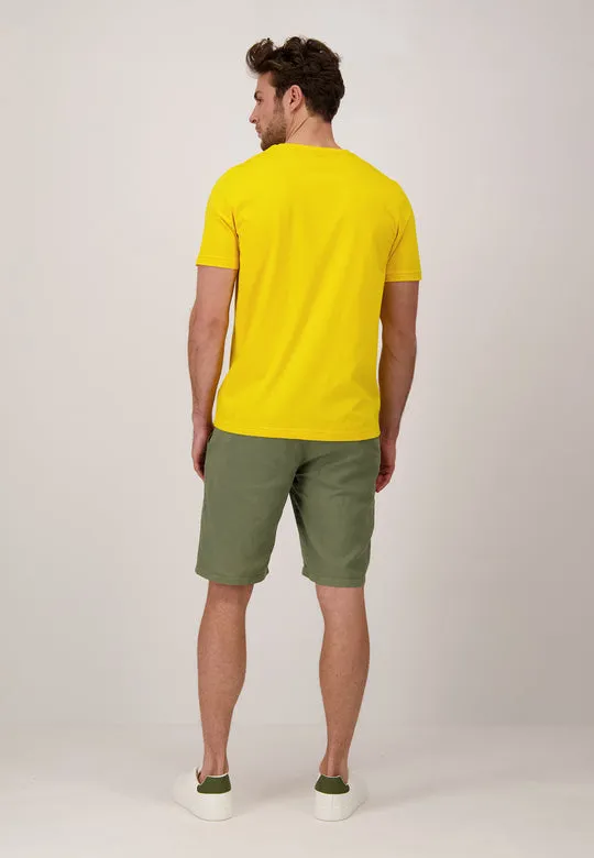 FYNCH HATTON Cotton Jersey T-Shit in Yellow