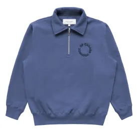 Half Zip Fleece Sweatshirt French Blue - Unisex