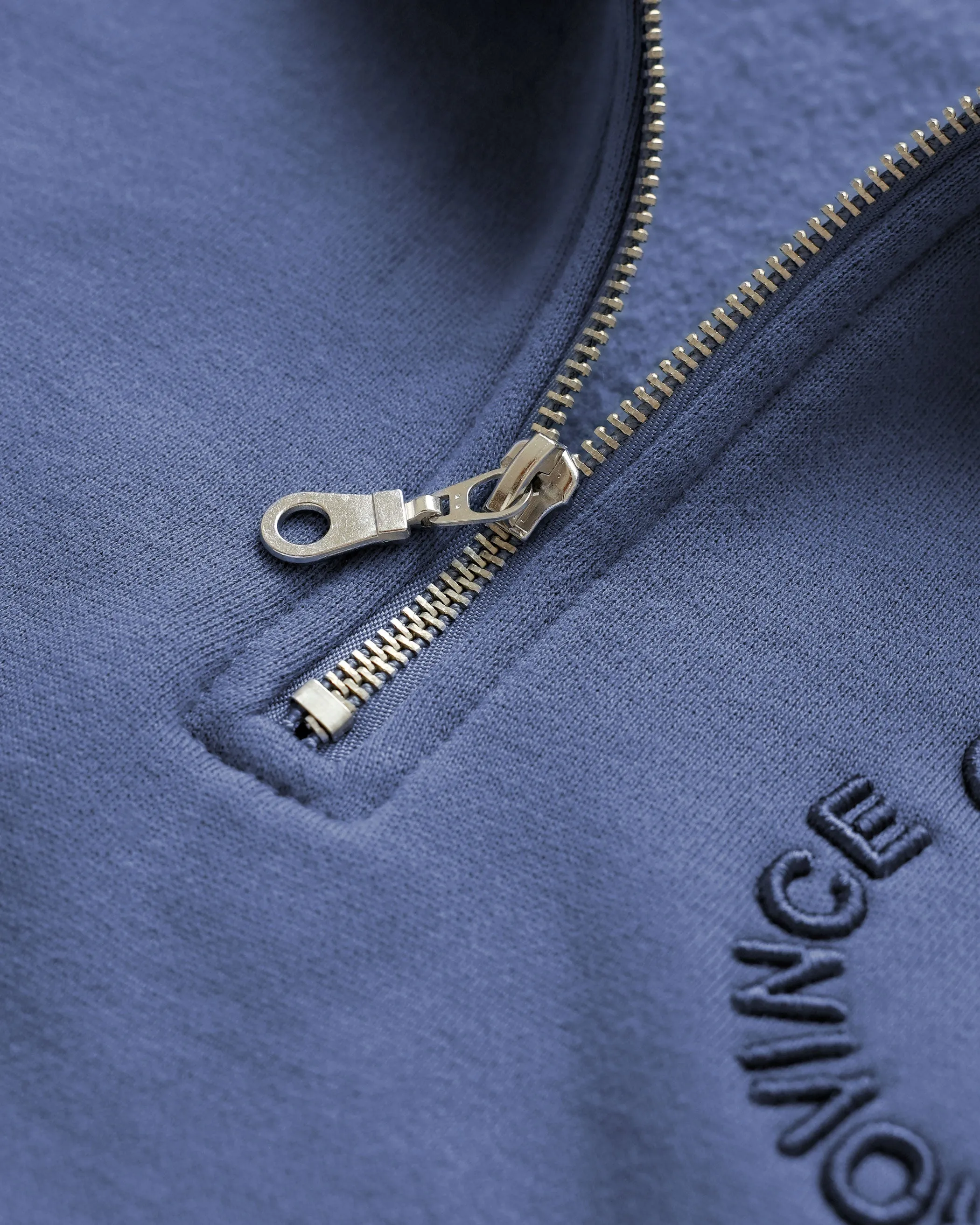 Half Zip Fleece Sweatshirt French Blue - Unisex