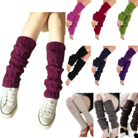 Hot New 2017 Fashion Women Ladies Winter Knit Crochet Leg Warmers Knee High Trim Boot Legging Warmer High Quality Cheap