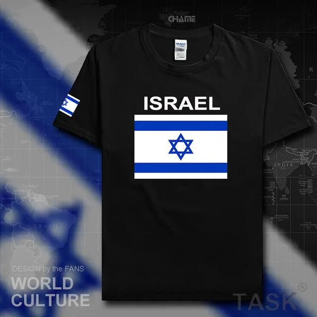 Israel Flag Top. Israeli Men T Shirt Team Cotton Shirts