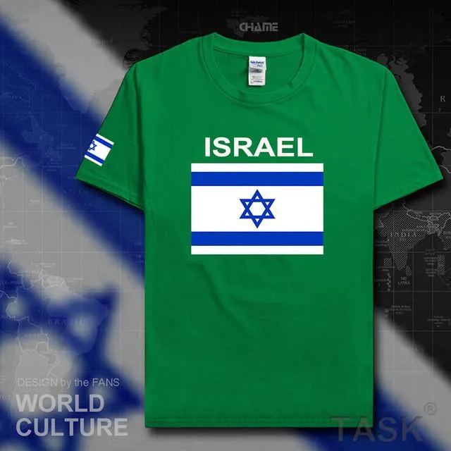 Israel Flag Top. Israeli Men T Shirt Team Cotton Shirts