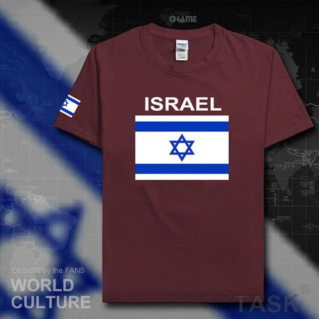 Israel Flag Top. Israeli Men T Shirt Team Cotton Shirts