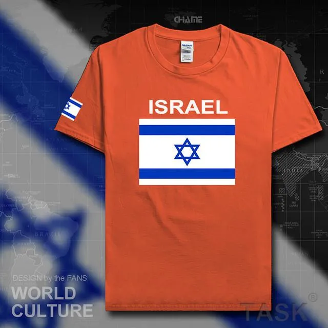 Israel Flag Top. Israeli Men T Shirt Team Cotton Shirts