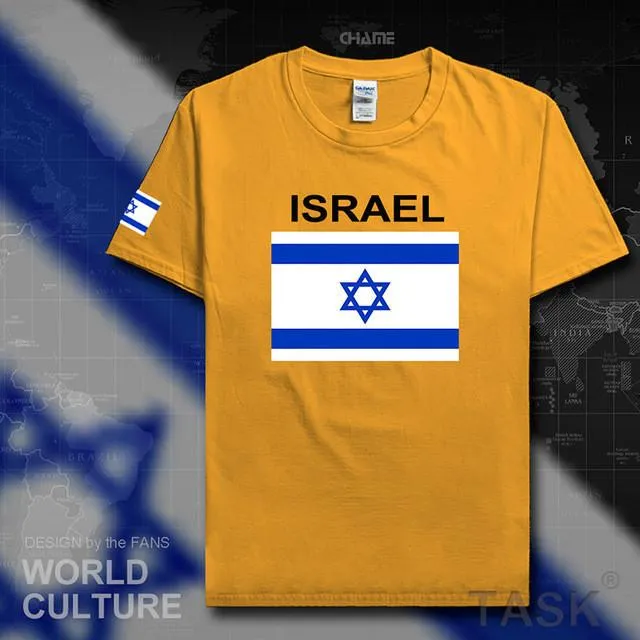 Israel Flag Top. Israeli Men T Shirt Team Cotton Shirts