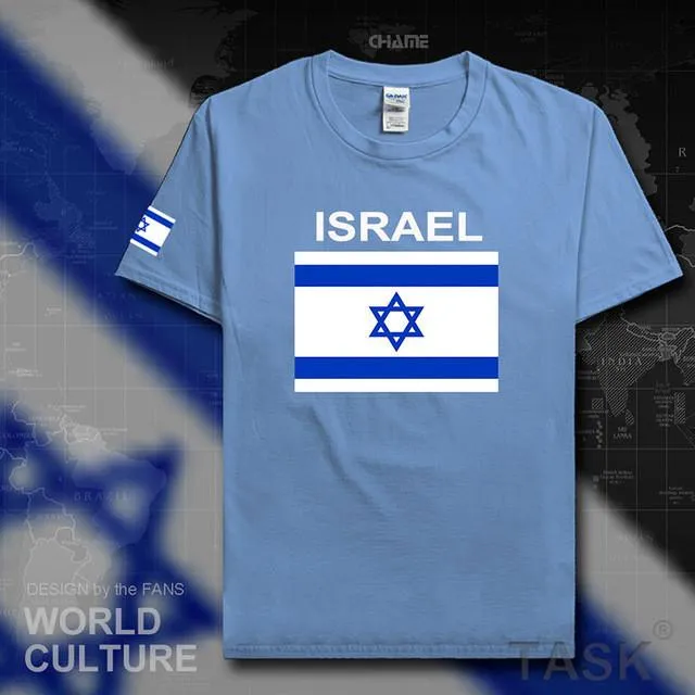 Israel Flag Top. Israeli Men T Shirt Team Cotton Shirts