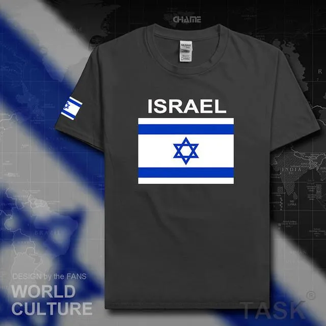 Israel Flag Top. Israeli Men T Shirt Team Cotton Shirts