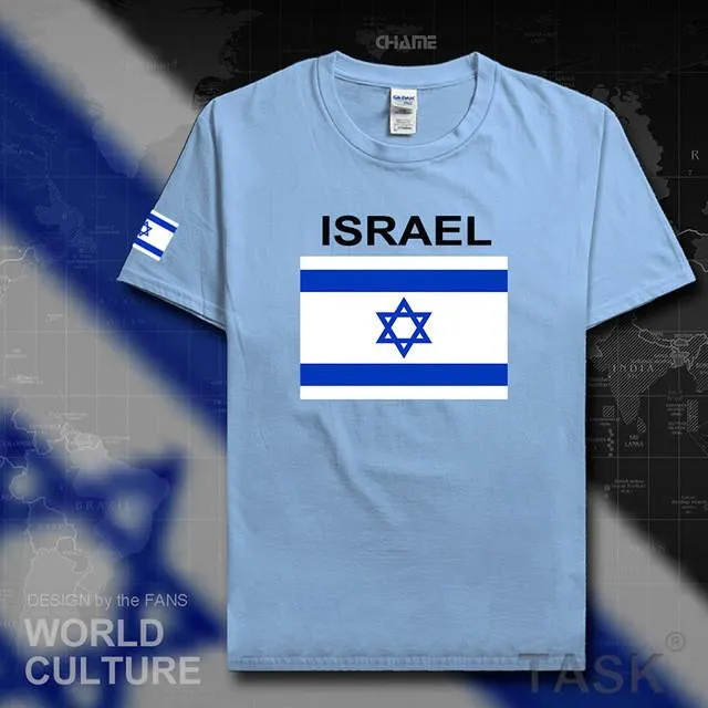 Israel Flag Top. Israeli Men T Shirt Team Cotton Shirts